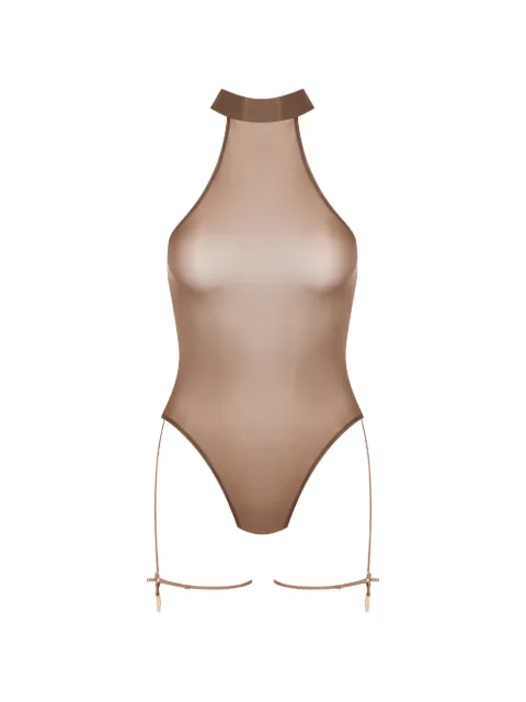Maison Close French Kiss Light bodysuit Brown 564080