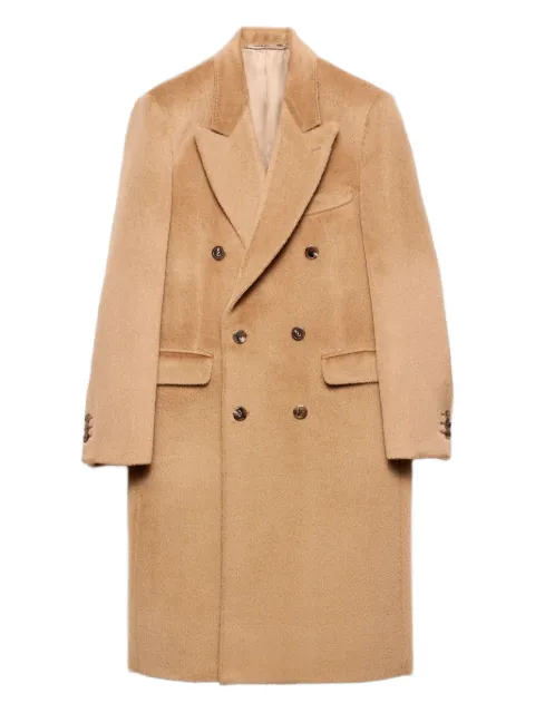 Prada buttoned double-breasted coat Brown UC540MSOOO17WP