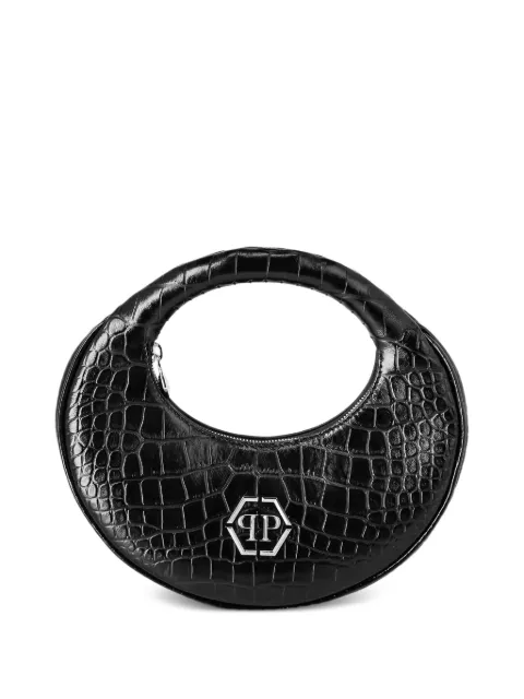 Philipp Plein medium Moon crocodile-print clutch bag Black FAEAWBA2122PLE010N