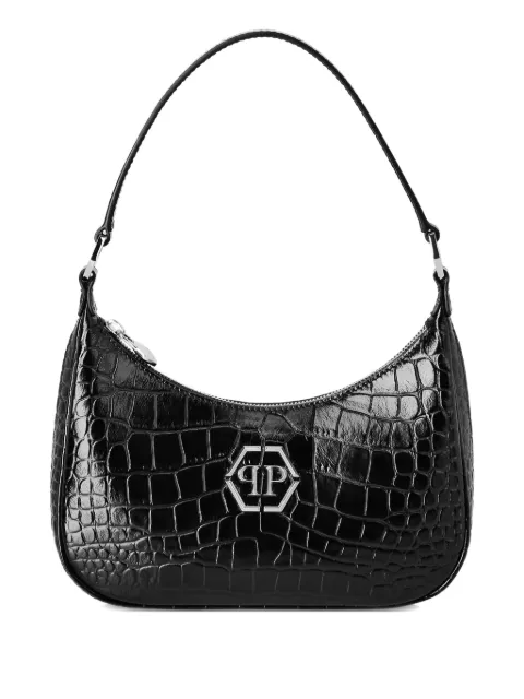 Philipp Plein crocodile-embossed shoulder bag Black FAEAWBA2118PLE010N