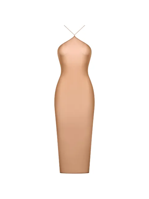 Maison Close French Kiss Light open-back midi dress Neutrals 564162