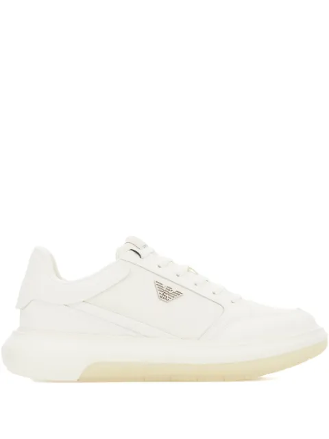 Emporio Armani logo-plaque platform sneakers White EM003666AF19532