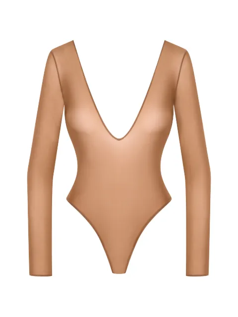 Maison Close French Kiss Light bodysuit Neutrals 564152