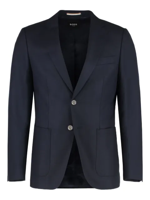 BOSS single-breasted notched-lapel jacket Blue 50545880