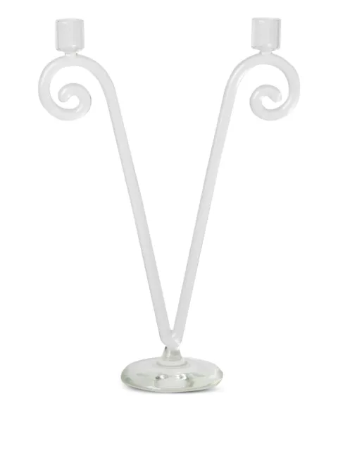 Sophie Lou Jacobsen spiral double-stem candleholder Neutrals SPSCDSCL