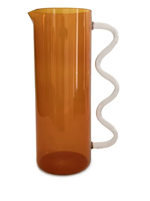 Sophie Lou Jacobsen wave glass pitcher (25cm x 10cm) Orange SP2AMBCL