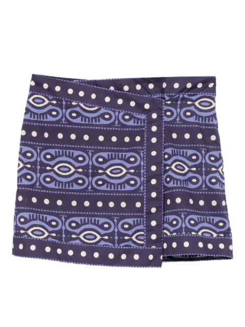 Johanna Ortiz Hunting Roots dotted-print mini skirt Blue PT03504