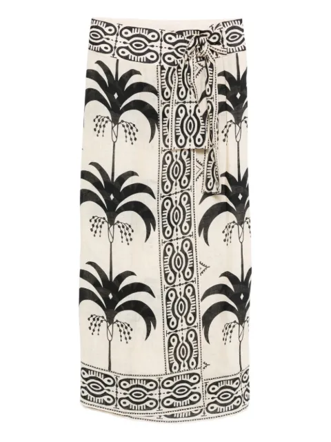 Johanna Ortiz Significado Poderoso midi skirt Neutrals PT03397