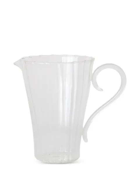 Sophie Lou Jacobsen ribbed glass pitcher Neutrals SPBCLPCL