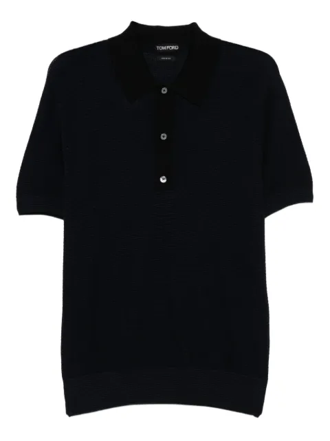 TOM FORD wool polo shirt Black KPS028YMW092XLBNA