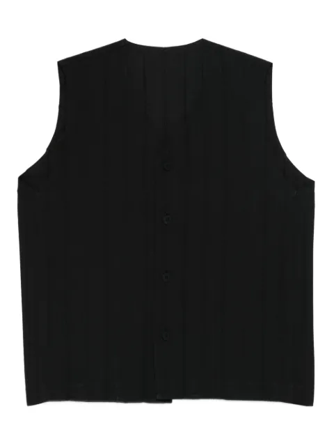 Homme Plissé Issey Miyake Edge Ensemble waistcoat Black HP58FE161