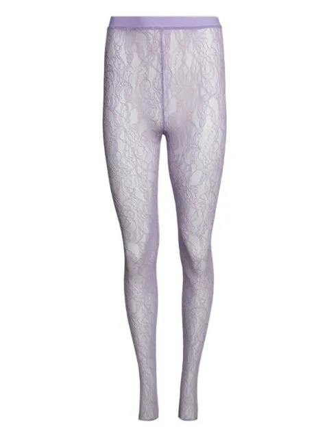 WARDROBE.NYC lace stirrup leggings Purple W2213S25LC