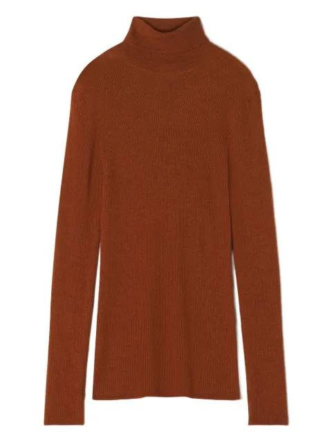 Lanvin ribbed turtleneck sweater Brown RMPO0017K069H25