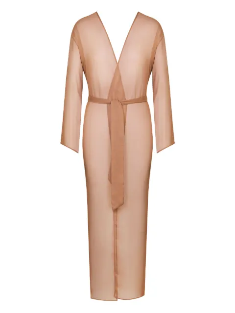 Maison Close belted sheer robe Neutrals 564241