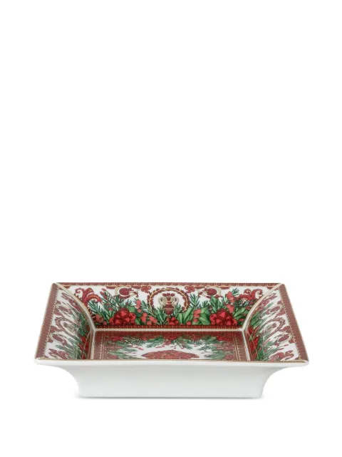 Versace Medusa-print square tray White 8142404099602