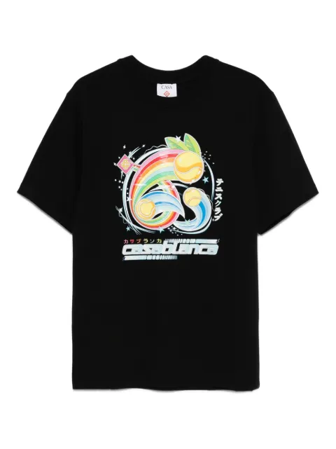 Casablanca rainbow-print T-shirt Black MAW25JTS001