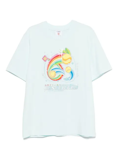 Casablanca graphic-print T-shirt Blue MAW25JTS001