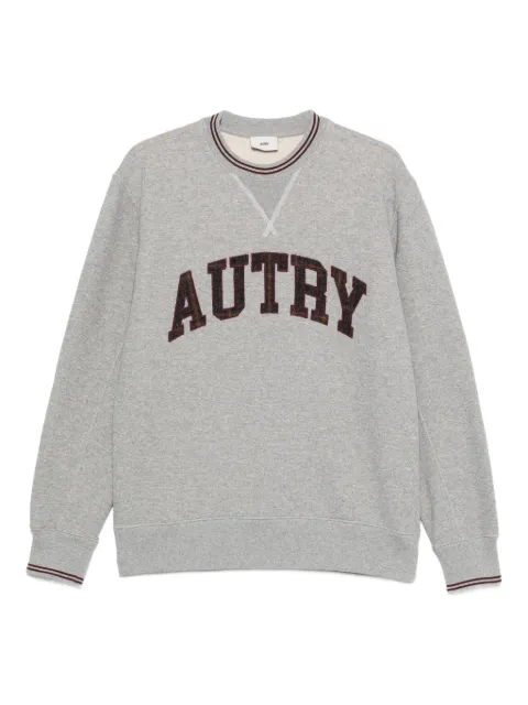 Autry logo-embroidered crew-neck sweatshirt Grey SWPMU4HQ
