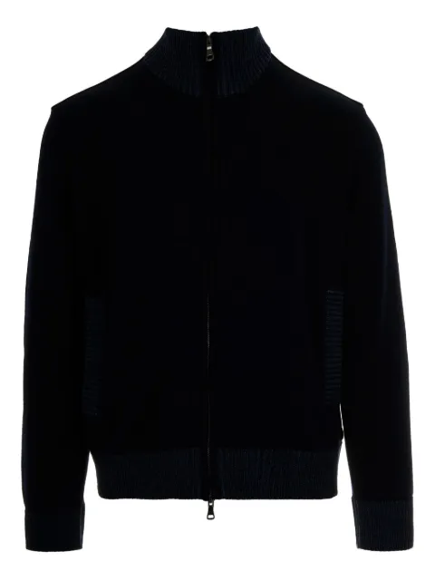 Paul & Shark zipped ribbed-hem cardigan Blue 15311205050