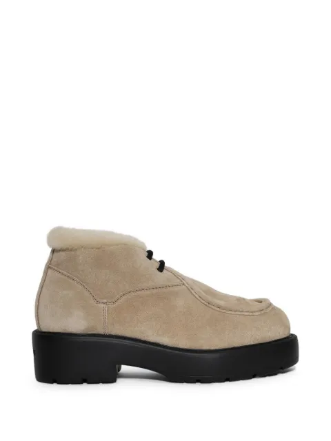 Miu Miu shearling-trim platform boots Neutrals 5T965DFD055Z0G