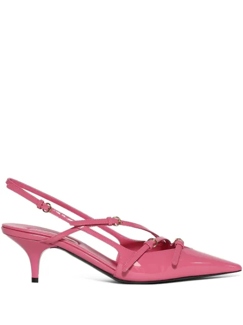 Miu Miu 25mm slingback pointed-toe sandals Pink 5I013EFM055069