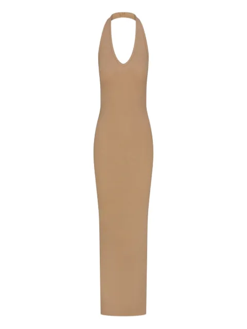 ETERNE halter maxi dress Neutrals CB40204
