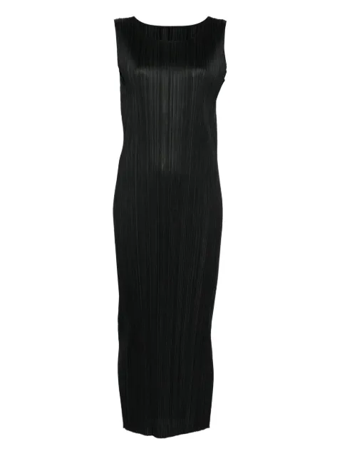 Pleats Please Issey Miyake round-neck sleeveless dress Black PP58JH114