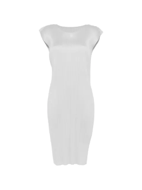 Pleats Please Issey Miyake short-sleeve midi dress White PP59JH113