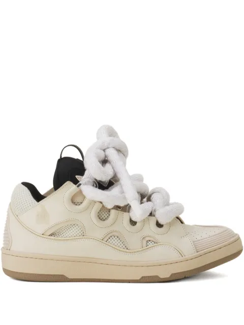 Lanvin Curb perforated sneakers Neutrals FUSKDK12DRCOH25