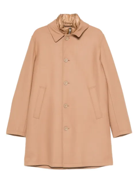 Herno button-fastening wool-blend coat Brown CA000215U33432R