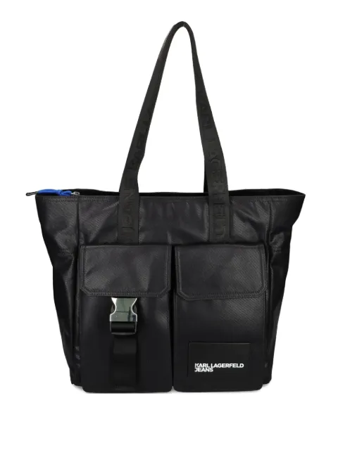 Karl Lagerfeld Jeans buckle-detail pocket shoulder bag Black A3W30224