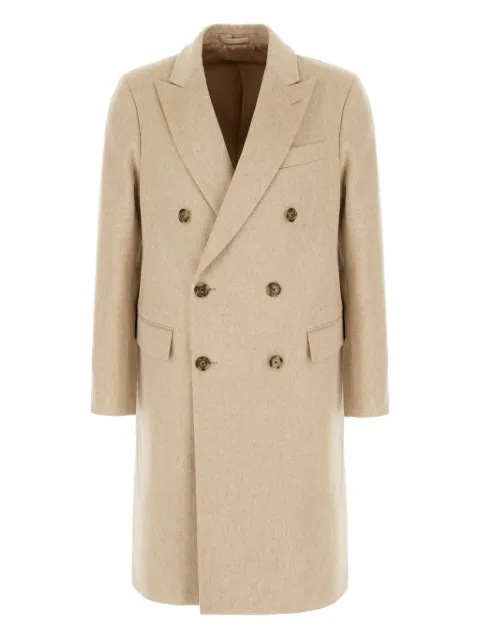Lardini double-breasted wool coat Neutrals CN23222ECN65602