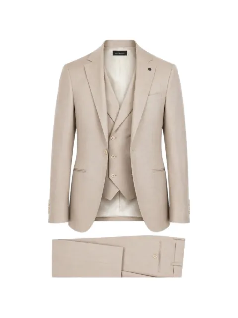 LUIGI BIANCHI MANTOVA single-breasted suit (set of three) Neutrals 533110134381380BEIGE