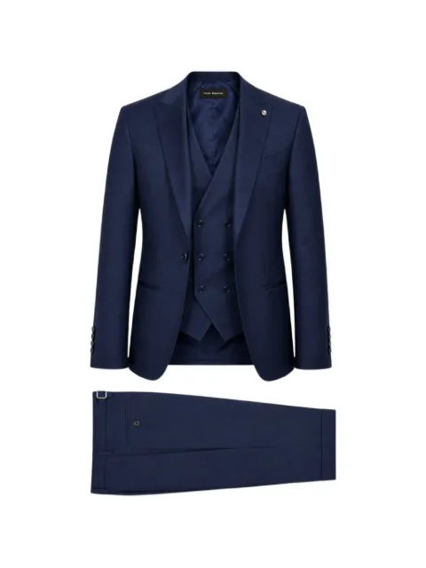 LUIGI BIANCHI MANTOVA three-piece single-breasted suit Blue 533130234381380