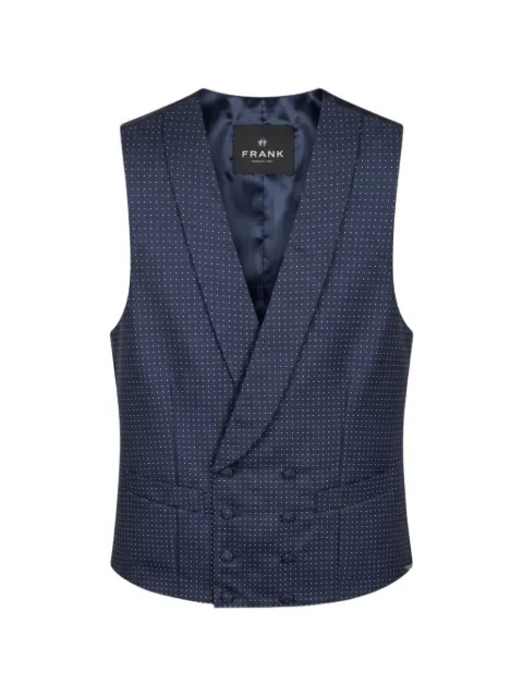 Franks polka-dot double-breasted waistcoat Blue FRED73121NAVY