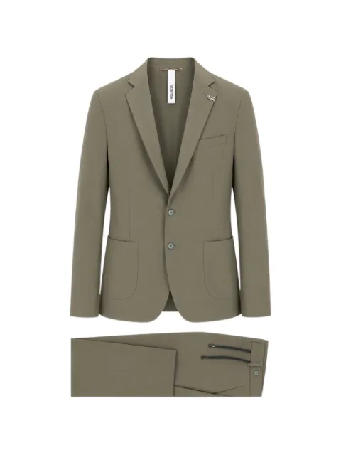 DISTRETTO 12 notched-lapel single-breasted suit Green GA1595PA158500006