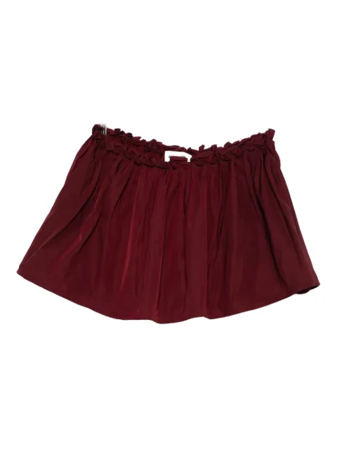 SHUSHU/TONG pleated A-line skirt Red MWDESK12SPP014WR100