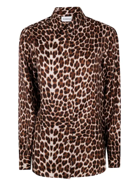 P.A.R.O.S.H. leopard-print silk shirt Brown D381239STAIN