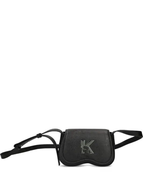Karl Lagerfeld Jeans K logo flap crossbody bag Black A3W30214