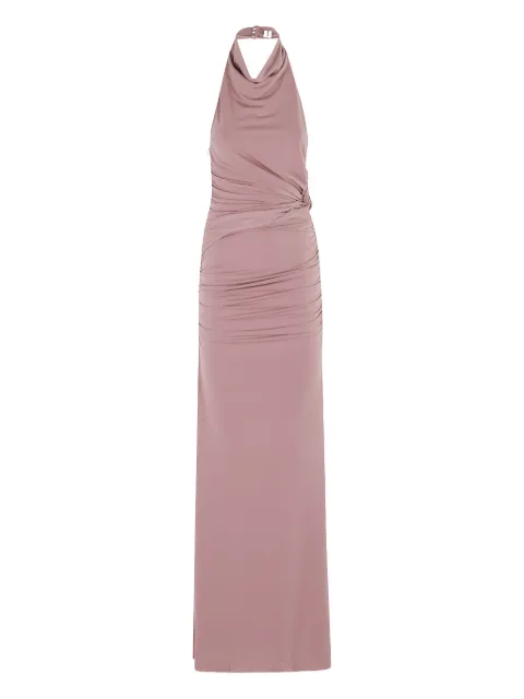 THE ANDAMANE halterneck draped maxi dress Pink T180115ATJP107