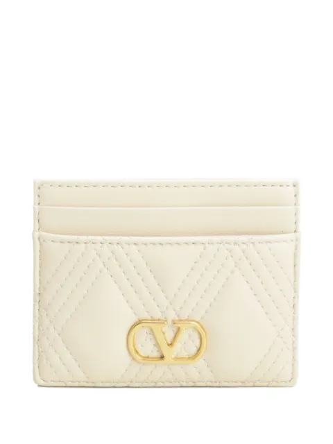 Valentino Garavani quilted VLogo card holder Neutrals WP0AS1MIC