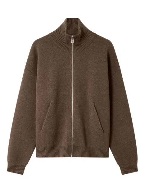 Axel Arigato Core zipped high-neck cardigan Brown A2143005