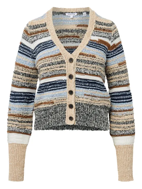 Veronica Beard striped button-closure cardigan Neutrals 2507KC4590771