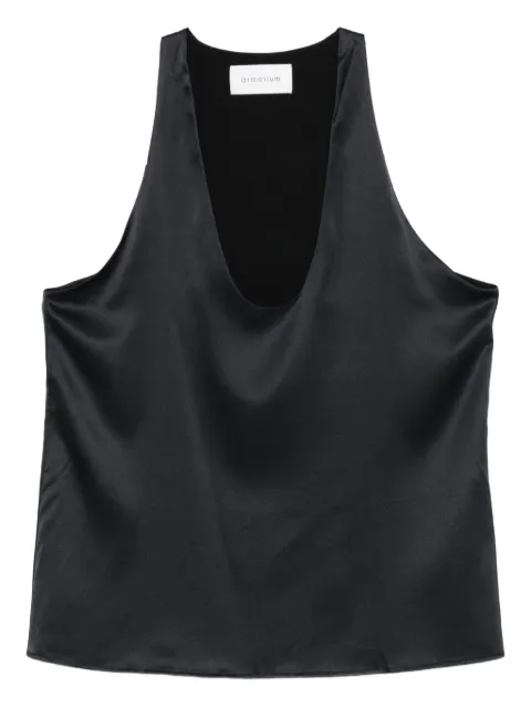 ARMARIUM halterneck satin tank top Black ARMTMT031SE07