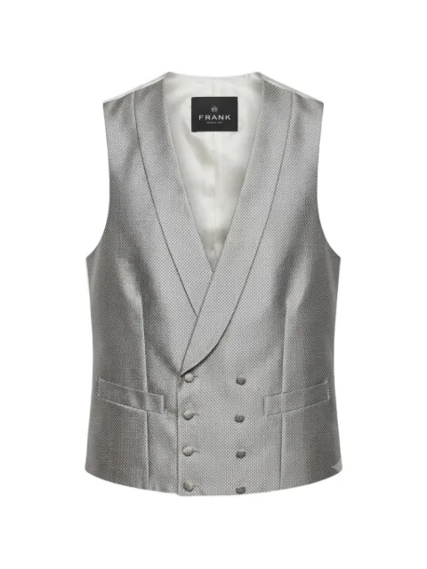 Franks double-breasted jacquard waistcoat Grey FRED115034GREY