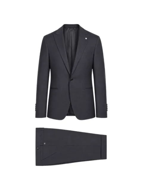 LUIGI BIANCHI MANTOVA single-breasted notch-lapel suit Black 4301913438BLACK