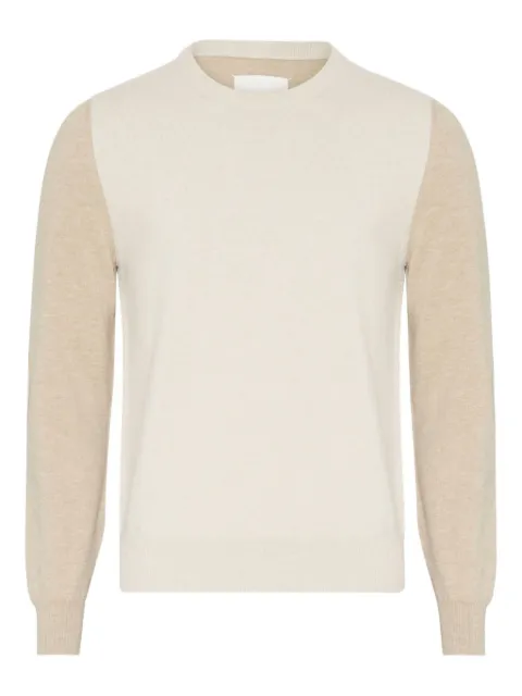 Maison Margiela panelled crewneck sweater Neutrals S67HL0011M13177