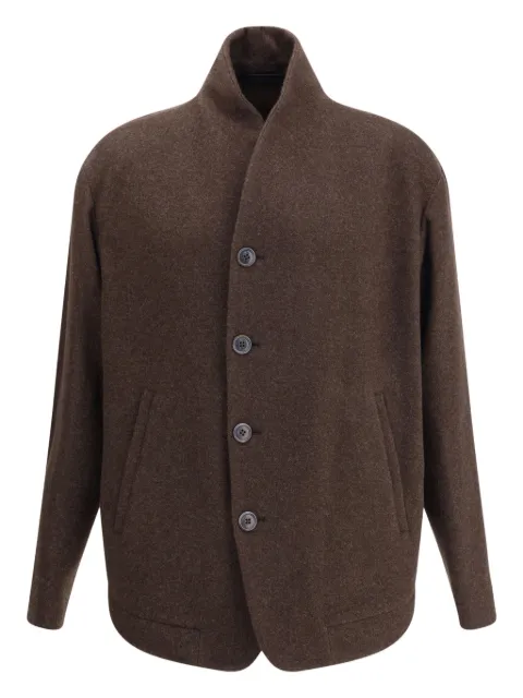 Giorgio Armani button-fastening peacoat Brown GM002283TE17645U6032