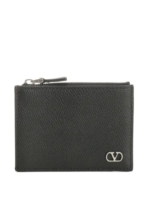 Valentino Garavani VLogo grain leather wallet Black YP0AP8UAG