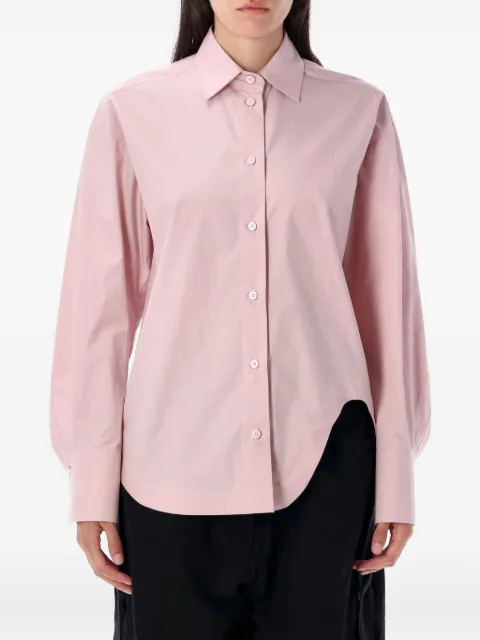 The Attico curved-hem button-up shirt Pink 251WCH00014CCC052AA